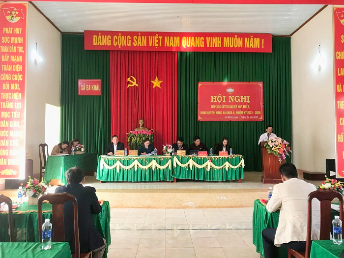 Hội nghị tiếp xúc cử tri xã Ea Khăl sau kỳ họp thứ 5, HĐND huyện khóa X, nhiệm kỳ 2021 -2026